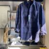 【Unisex】Rebuild by Needles | リビルドバイニードルズ　Flannel Shirt  7Cut Wide Sht / Over Dye - PURPLE Ⅰ - 画像 (9)