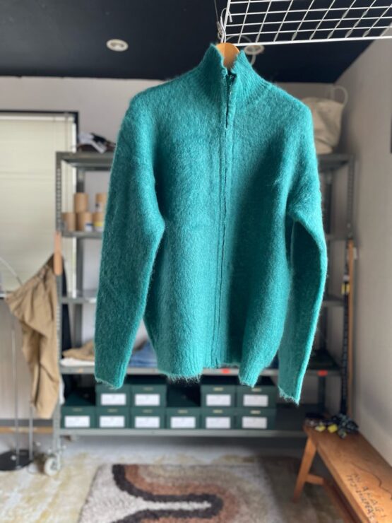 【Unisex】NEEDLES | ニードルズ　Zipped Mohair Cardigan - EMERALD [NS283]