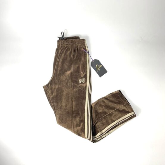 NEEDLES | ニードルズ　Narrow Track Pant [C/Pe Velour] - BROWN [LQ236]
