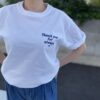【Unisex】melple | メイプル　melple×SALVAGE PUBLIC Thank you Shortsleeve - WHITE - 画像 (8)