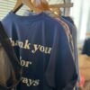 【Unisex】melple | メイプル　melple×SALVAGE PUBLIC Thank you Shortsleeve - NAVY - 画像 (8)