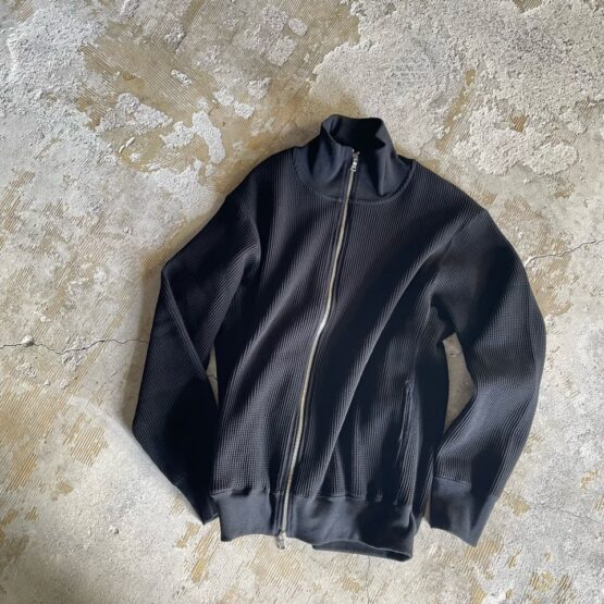 【Men's】*A VONTADE | アボンタージ　Big Waffle Drivers Zip Cardigan - BLACK