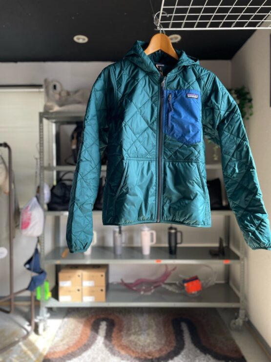 【Ladies】patagonia | パタゴニア　K's Diamond Quiilted Hoody - Cascade Green