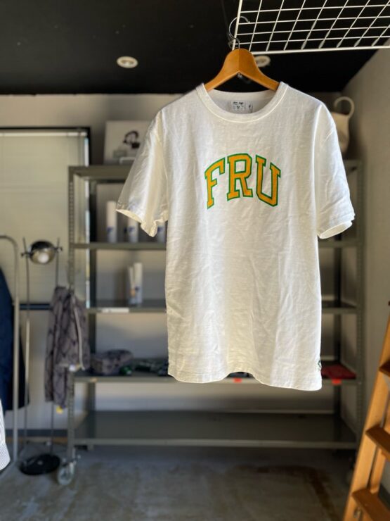 【Unisex】free rage | フリーレイジ　Rycycle Cotton Tee "FRU" - WHITE