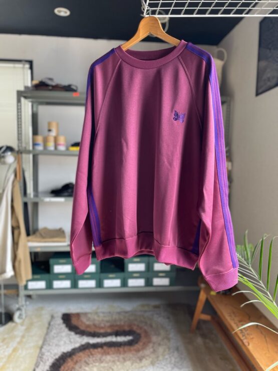 【Unisex】NEEDLES | ニードルズ　Track Crew Neck Shirt - WINE [NS245]