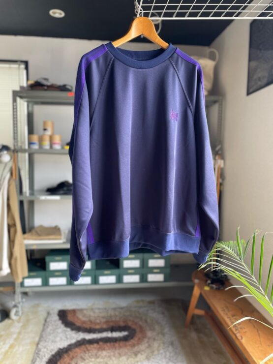 【Unisex】NEEDLES | ニードルズ　Track Crew Neck Shirt - NAVY [NS245]