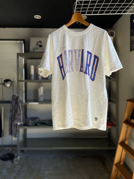 【Unisex】free rage | フリーレイジ　Fade Out Tee "HARVARD" - WHITE