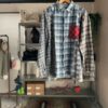 【Unisex】Rebuild by Needles | リビルドバイニードルズ　Flannel Shirt 7Cut Wide Sht - B - 画像 (6)