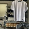 【Men's】FRANK & MORRIS | フランクアンドモリス　F&M MOIRE Tee 02 -  WHITE / NAVY - 画像 (8)