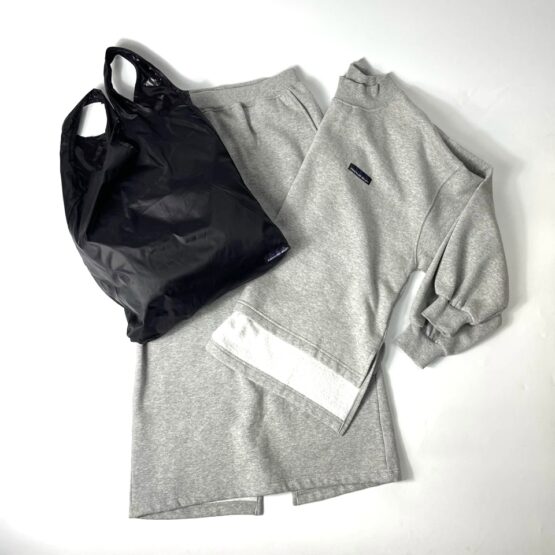 【Ladies】THOUSAND MILE | サウザンドマイル　Slit Skirt Set Up - GREY