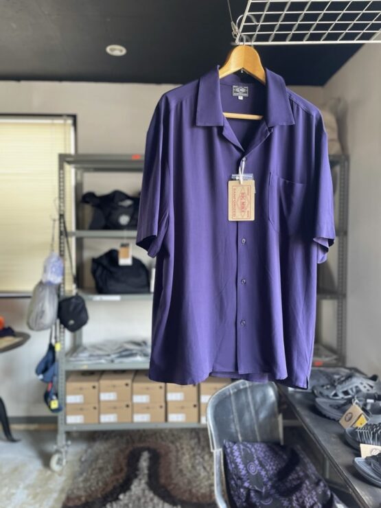 【Men's】BIG MIKE | ビッグマイク　Rayon Aloha S/S Shirts - DARK BLUE