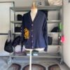 【USED】60's Letterd Cardigan - NAVY - 画像 (2)