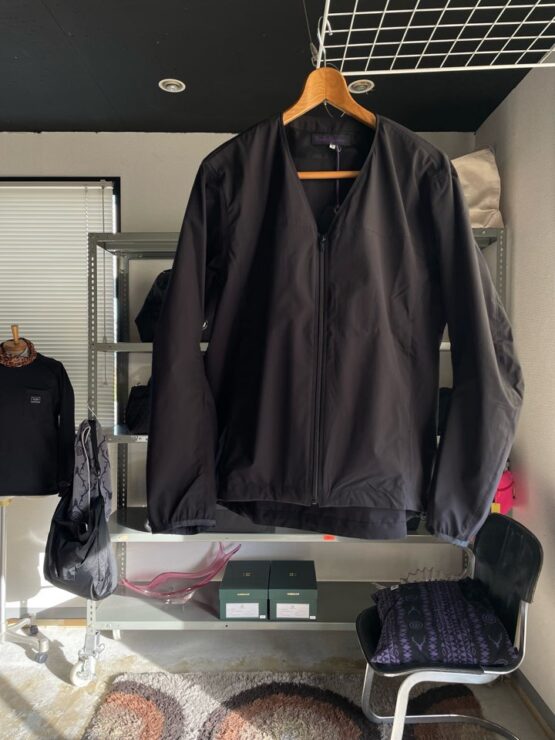 【Unisex】Needles | ニードルズ　Warm Up V-Neck Jacket - Poly Ripstop - BLACK