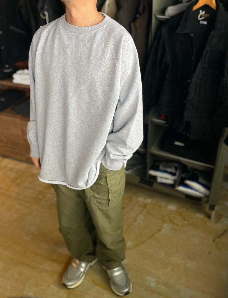 【Unisex】WALLA WALLA SPORT | ワラワラスポーツ 13oz Crew Sweat Shirt  - HEATHER GREY - 画像 (3)
