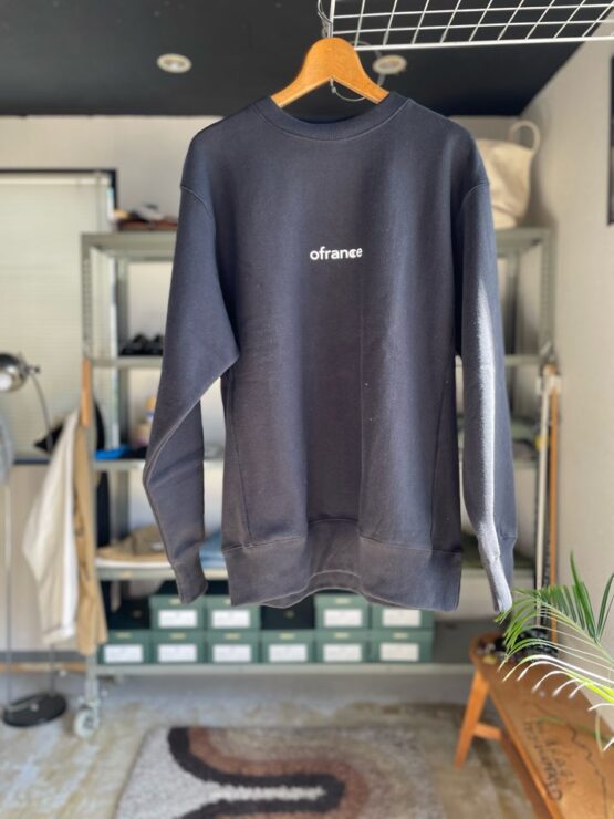 【Men's】EEL Products | イールプロダクツ　『OFRANCE』Crew Sweat - BLACK