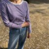 【Ladies】Le minor | ルミノア　Mademoiselle U-Neck - WHITE/VIOLET [20GF16404WVL] - 画像 (2)