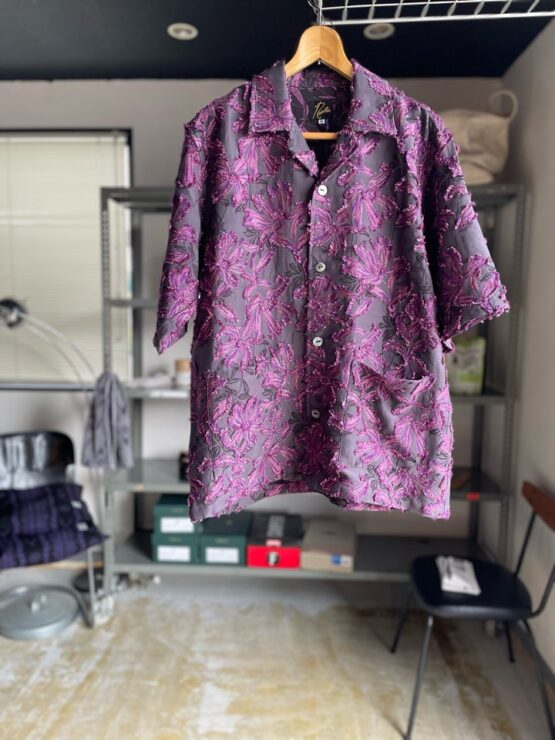 【Unisex】NEEDLES | ニードルズ　Cabana Shirt 《Flower Cut Jq.》ｰ CHARCOAL [PU224]