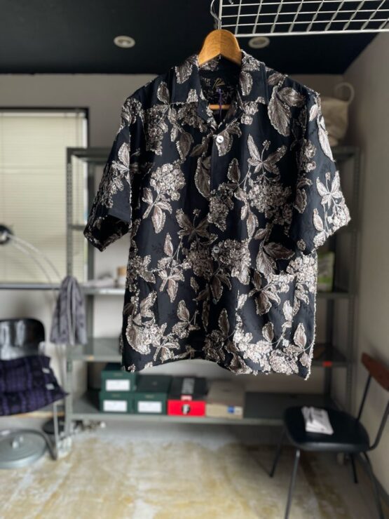 【Unisex】NEEDLES | ニードルズ　Cabana Shirt 《Flower Cut Jq.》ｰ BLACK [PU224]