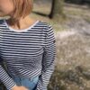 【Ladies】Le minor | ルミノア　Mademoiselle U-Neck - WHITE/BLACK [20GF16404WBK] - 画像 (3)