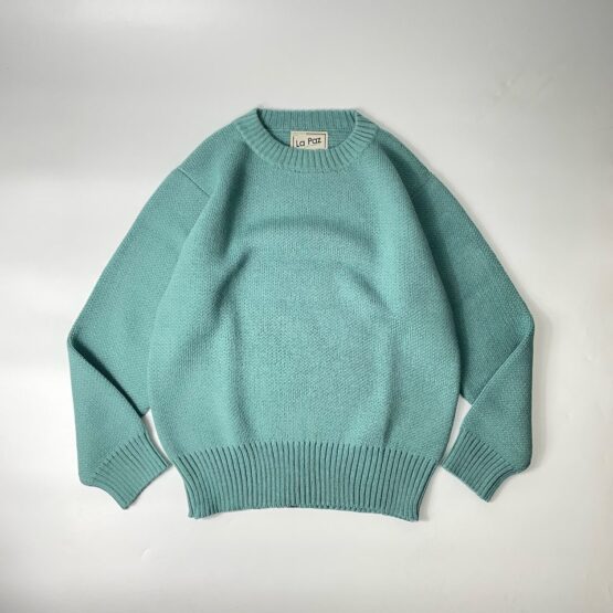 La Paz | ラ パス　Simple Jacquared Crew Sweater - SMOKEY AQUA