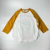 WALLA WALLA SPORT | ワラワラスポーツ　3/4 Baseball Tee 2 Tone - WHITE / GOLD - 画像 (2)