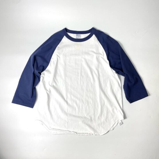 WALLA WALLA SPORT | ワラワラスポーツ　3/4 Baseball Tee 2 Tone - WHITE / NAVY