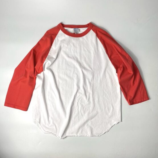 WALLA WALLA SPORT | ワラワラスポーツ　3/4 Baseball Tee 2 Tone - WHITE / SUN RED