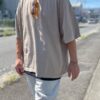 【Men's】7.5oz Drop Shoulder Big Tee - OATMEAL - 画像 (2)