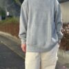 【Unisex】JEMORGAN | ジェーイーモーガン　Big Waffle Crew Neck - 杢GREY - 画像 (3)