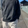 【Unisex】JEMORGAN | ジェーイーモーガン　Big Waffle Crew Neck - CHARCOAL - 画像 (3)