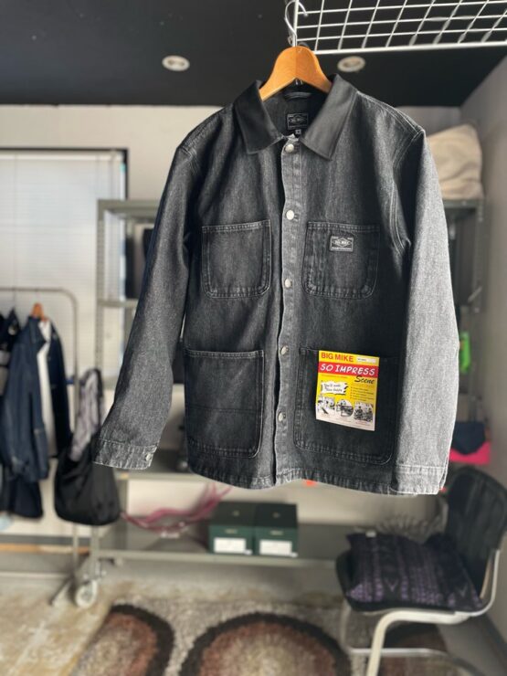 【Men's】BIG MIKE | ビッグマイク　Duck Collar Denim Coverall - BLACK DENIM