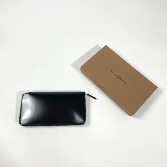 【Unisex】ARTS & CRAFTS | アーツアンドクラフツ　《Cordovan Acc》Round Zip Long Wallet - BLACK