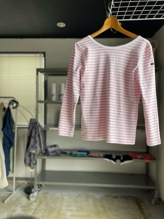 【Ladies】Le minor | ルミノア　Mademoiselle U-Neck - WHITE/ROSE PINK [20GF1640WRP]