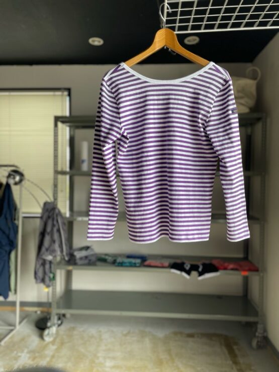 【Ladies】Le minor | ルミノア　Mademoiselle U-Neck - WHITE/VIOLET [20GF16404WVL]
