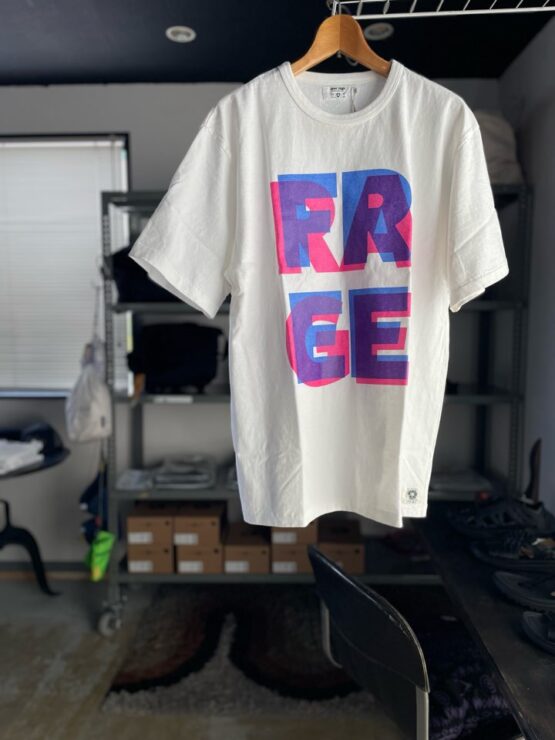 【Unisex】free rage | フリーレイジ　Rycycle Cotton Tee “FRGE” - WHITE