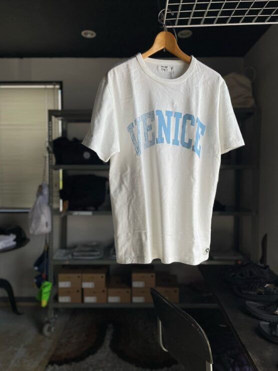 【Unisex】free rage | フリーレイジ　Rycycle Cotton Tee “VENICE” - WHITE