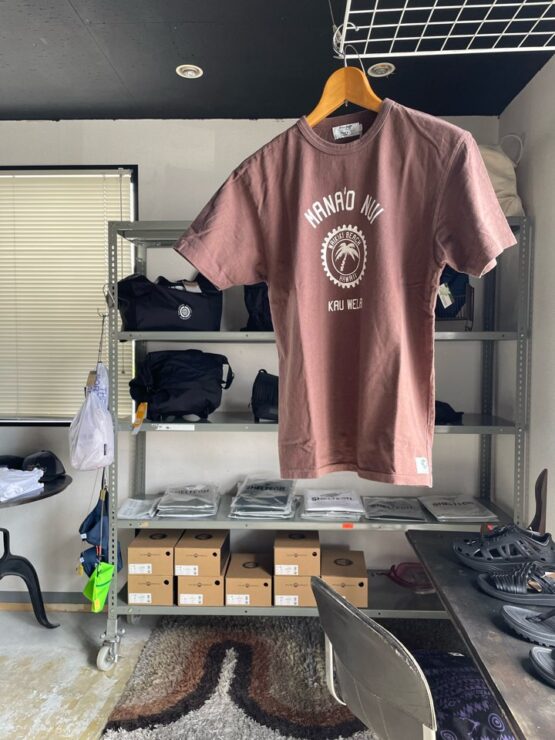 【Ladies】free rage | フリーレイジ　Rycycle Cotton Tee “HAWAII” - BROWN