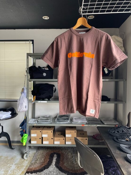 【Ladies】free rage | フリーレイジ　Rycycle Cotton Tee “Carifornia” - BROWN