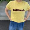 【Ladies】free rage | フリーレイジ　Rycycle Cotton Tee “Carifornia” - YELLOW - 画像 (2)