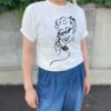 【Ladies】free rage | フリーレイジ　Rycycle Cotton Tee “Call Girl” - WHITE - 画像 (2)