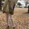 halo commodity | ハロコモディティー　Flutter Stole - OLIVE/CAMEL [h223-980] - 画像 (2)