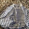 【Men's】melple | メイプル　The American Ringer Border L/S - WHITE / BLUE - 画像 (3)