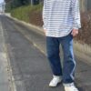 【Men's】melple | メイプル　The American Ringer Border L/S - WHITE / BLUE - 画像 (4)