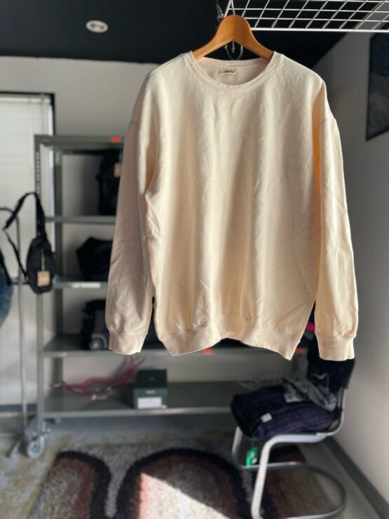 【Unisex】Import Brand　Garment Dyed Crew Swat - IVORY