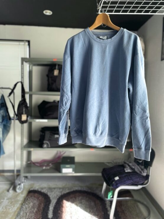 【Unisex】Import Brand　Garment Dyed Crew Swat - BLUE