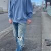 【Unisex】Import Brand　Garment Dyed Crew Swat - BLUE - 画像 (2)