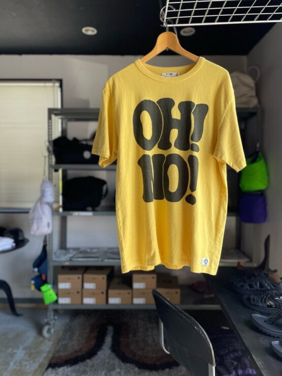 【Unisex】free rage | フリーレイジ　Rycycle Cotton Tee “OH!NO!OH!YES” - YELLOW