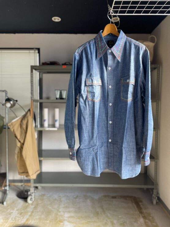 【Men's】NEEDLES | ニードルズ　Work Shirt [Cotton Chambray] - INDIA EMB.