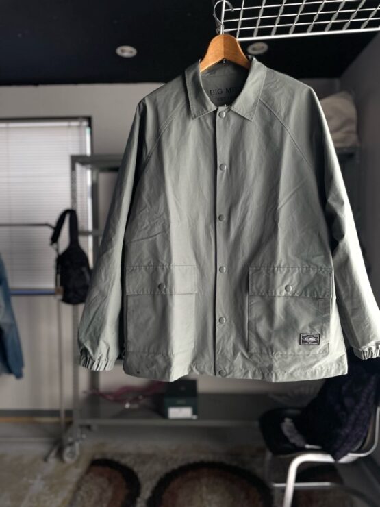 【Men's】BIG MIKE | ビッグマイク　60/40 Cross Mesh Coach Jacket  - SAGE GREEN