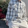 【Men's】BIG MIKE | ビッグマイク　Light Flannel Shirts - WHITE × OLIVE [Ombre Check Shirts] - 画像 (2)